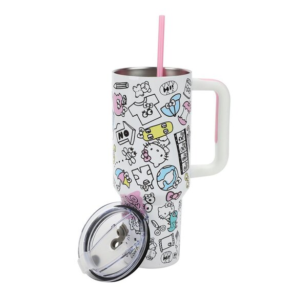 Hello Kitty 40 Oz Stainless Steel Tumbler With Attachable Bag - Picture 6 of 16